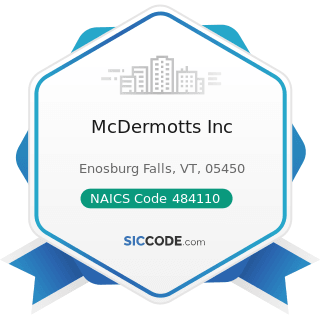 McDermotts Inc - NAICS Code 484110 - General Freight Trucking, Local