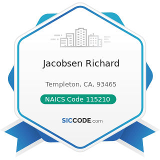 Jacobsen Richard - NAICS Code 115210 - Support Activities for Animal Production