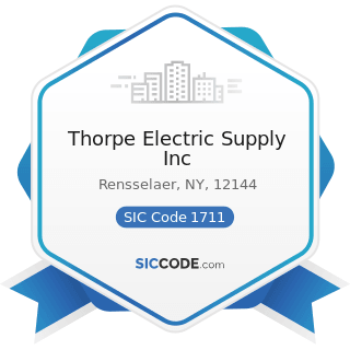 Thorpe Electric Supply Inc - SIC Code 1711 - Plumbing, Heating and Air-Conditioning