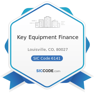 Key Equipment Finance - SIC Code 6141 - Personal Credit Institutions