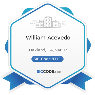 William Acevedo - SIC Code 8111 - Legal Services