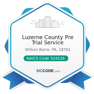 Luzerne County Pre Trial Service - NAICS Code 524126 - Direct Property and Casualty Insurance...