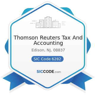 Thomson Reuters Tax And Accounting - SIC Code 6282 - Investment Advice