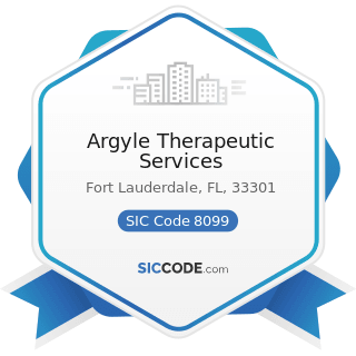 Argyle Therapeutic Services - SIC Code 8099 - Health and Allied Services, Not Elsewhere...