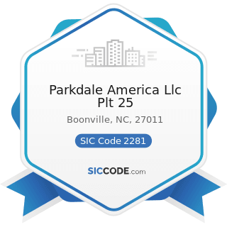 Parkdale America Llc Plt 25 - SIC Code 2281 - Yarn Spinning Mills