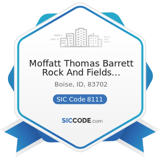 Moffatt Thomas Barrett Rock And Fields Chartered - SIC Code 8111 - Legal Services