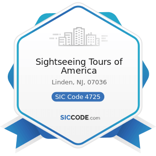 Sightseeing Tours of America - SIC Code 4725 - Tour Operators
