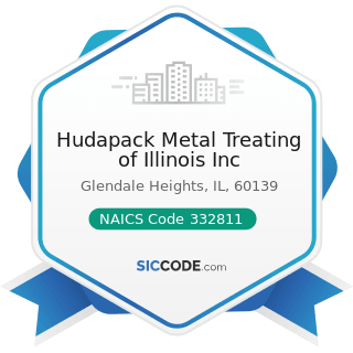 Hudapack Metal Treating of Illinois Inc - NAICS Code 332811 - Metal Heat Treating