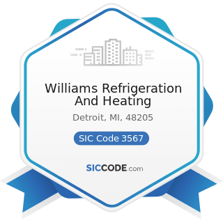Williams Refrigeration And Heating - SIC Code 3567 - Industrial Process Furnaces and Ovens