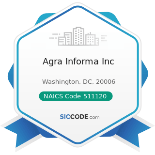 Agra Informa Inc - NAICS Code 511120 - Periodical Publishers