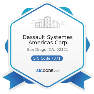 Dassault Systemes Americas Corp - SIC Code 7371 - Computer Programming Services