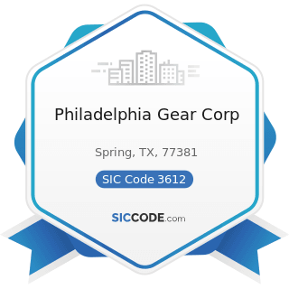 Philadelphia Gear Corp - SIC Code 3612 - Power, Distribution, and Specialty Transformers