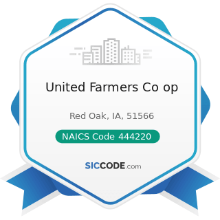 United Farmers Co op - NAICS Code 444220 - Nursery, Garden Center, and Farm Supply Stores