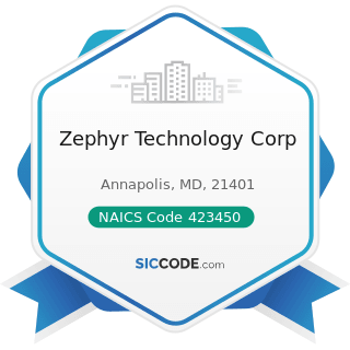Zephyr Technology Corp - NAICS Code 423450 - Medical, Dental, and Hospital Equipment and...