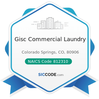 Gisc Commercial Laundry - NAICS Code 812310 - Coin-Operated Laundries and Drycleaners
