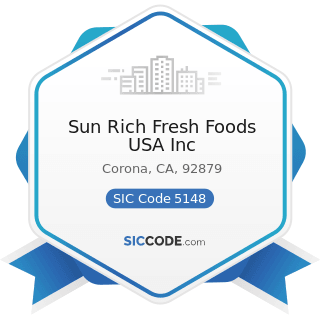 Sun Rich Fresh Foods USA Inc - SIC Code 5148 - Fresh Fruits and Vegetables