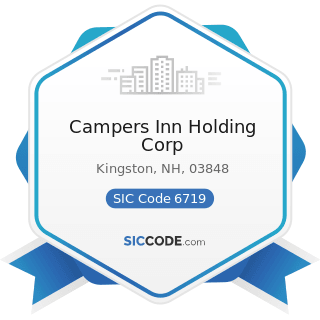 Campers Inn Holding Corp - SIC Code 6719 - Offices of Holding Companies, Not Elsewhere Classified