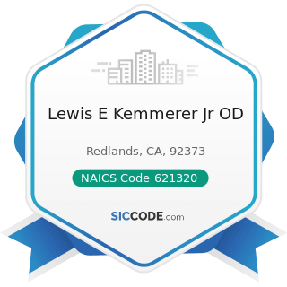 Lewis E Kemmerer Jr OD - NAICS Code 621320 - Offices of Optometrists