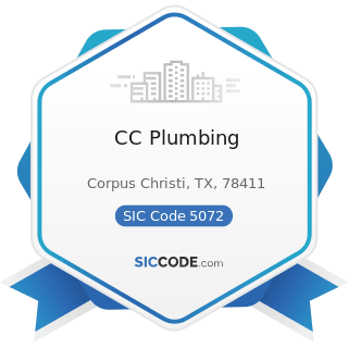 CC Plumbing - SIC Code 5072 - Hardware