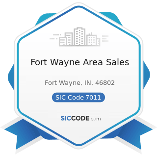 Fort Wayne Area Sales - SIC Code 7011 - Hotels and Motels