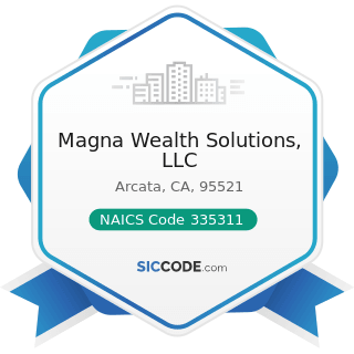 Magna Wealth Solutions, LLC - NAICS Code 335311 - Power, Distribution, and Specialty Transformer...
