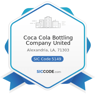 Coca Cola Bottling Company United - SIC Code 5149 - Groceries and Related Products, Not...