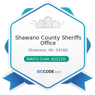 Shawano County Sheriffs Office - NAICS Code 922120 - Police Protection