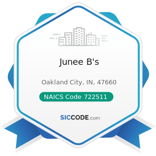 Junee B's - NAICS Code 722511 - Full-Service Restaurants