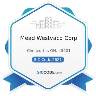 Mead Westvaco Corp - SIC Code 2621 - Paper Mills