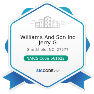 Williams And Son Inc Jerry G - NAICS Code 561622 - Locksmiths