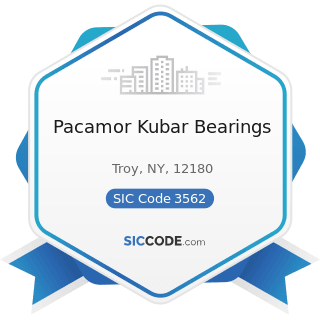 Pacamor Kubar Bearings - SIC Code 3562 - Ball and Roller Bearings