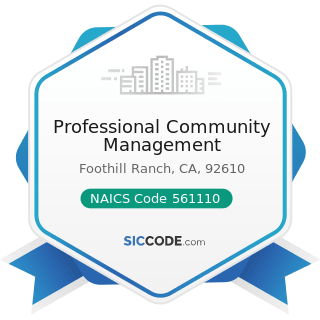 Professional Community Management - NAICS Code 561110 - Office Administrative Services