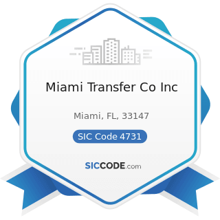 Miami Transfer Co Inc - SIC Code 4731 - Arrangement of Transportation of Freight and Cargo