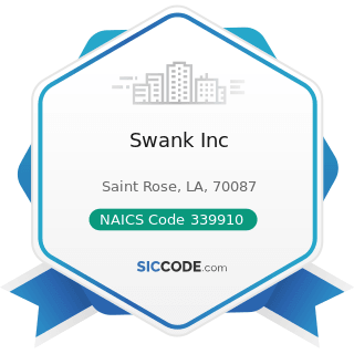Swank Inc - NAICS Code 339910 - Jewelry and Silverware Manufacturing
