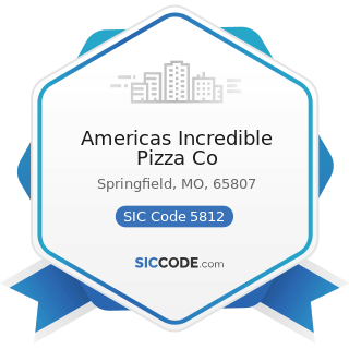 Americas Incredible Pizza Co - SIC Code 5812 - Eating Places