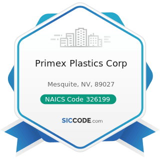 Primex Plastics Corp - NAICS Code 326199 - All Other Plastics Product Manufacturing