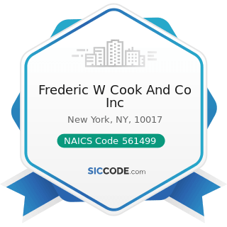Frederic W Cook And Co Inc - NAICS Code 561499 - All Other Business Support Services