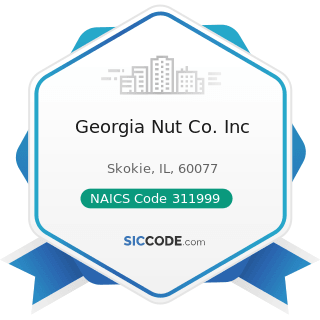 Georgia Nut Co. Inc - NAICS Code 311999 - All Other Miscellaneous Food Manufacturing