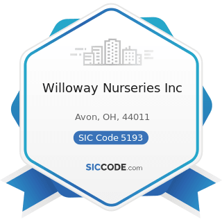 Willoway Nurseries Inc - SIC Code 5193 - Flowers, Nursery Stock, and Florists' Supplies