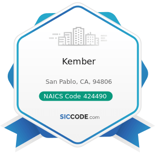 Kember - NAICS Code 424490 - Other Grocery and Related Products Merchant Wholesalers
