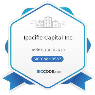 Ipacific Capital Inc - SIC Code 3537 - Industrial Trucks, Tractors, Trailers, and Stackers