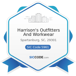 Harrison's Outfitters And Workwear - SIC Code 5961 - Catalog and Mail-Order Houses