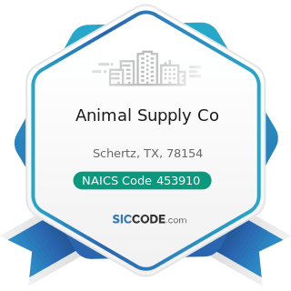 Animal Supply Co - NAICS Code 453910 - Pet and Pet Supplies Stores