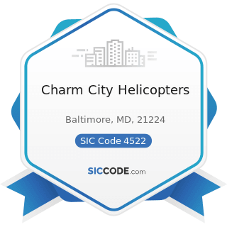 Charm City Helicopters - SIC Code 4522 - Air Transportation, Nonscheduled