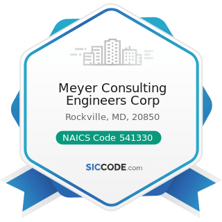 Meyer Consulting Engineers Corp - NAICS Code 541330 - Engineering Services