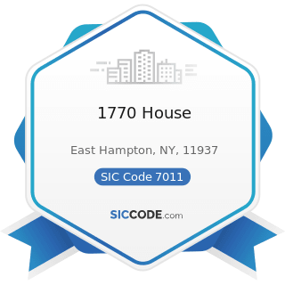 1770 House - SIC Code 7011 - Hotels and Motels