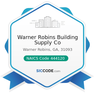 Warner Robins Building Supply Co - NAICS Code 444120 - Paint and Wallpaper Retailers