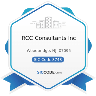 RCC Consultants Inc - SIC Code 8748 - Business Consulting Services, Not Elsewhere Classified