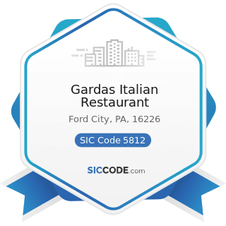 Gardas Italian Restaurant - SIC Code 5812 - Eating Places