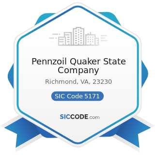 Pennzoil Quaker State Company - SIC Code 5171 - Petroleum Bulk Stations and Terminals